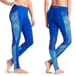 Athleta Sting Be Free Yoga Performance Tight Leggings Pockets Blue XS